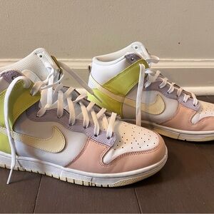 Nike Dunk High Pastel Lemon Twist Lavender Pink | Size 10